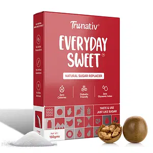 TruNativ Everyday Sweet | Natural 1:1 White Sugar Replacer | Monk Fruit Extract | Zero Calories - Zero Carb - Diabetic Friendly | Cook Bake Blend - No Bitter Aftertaste