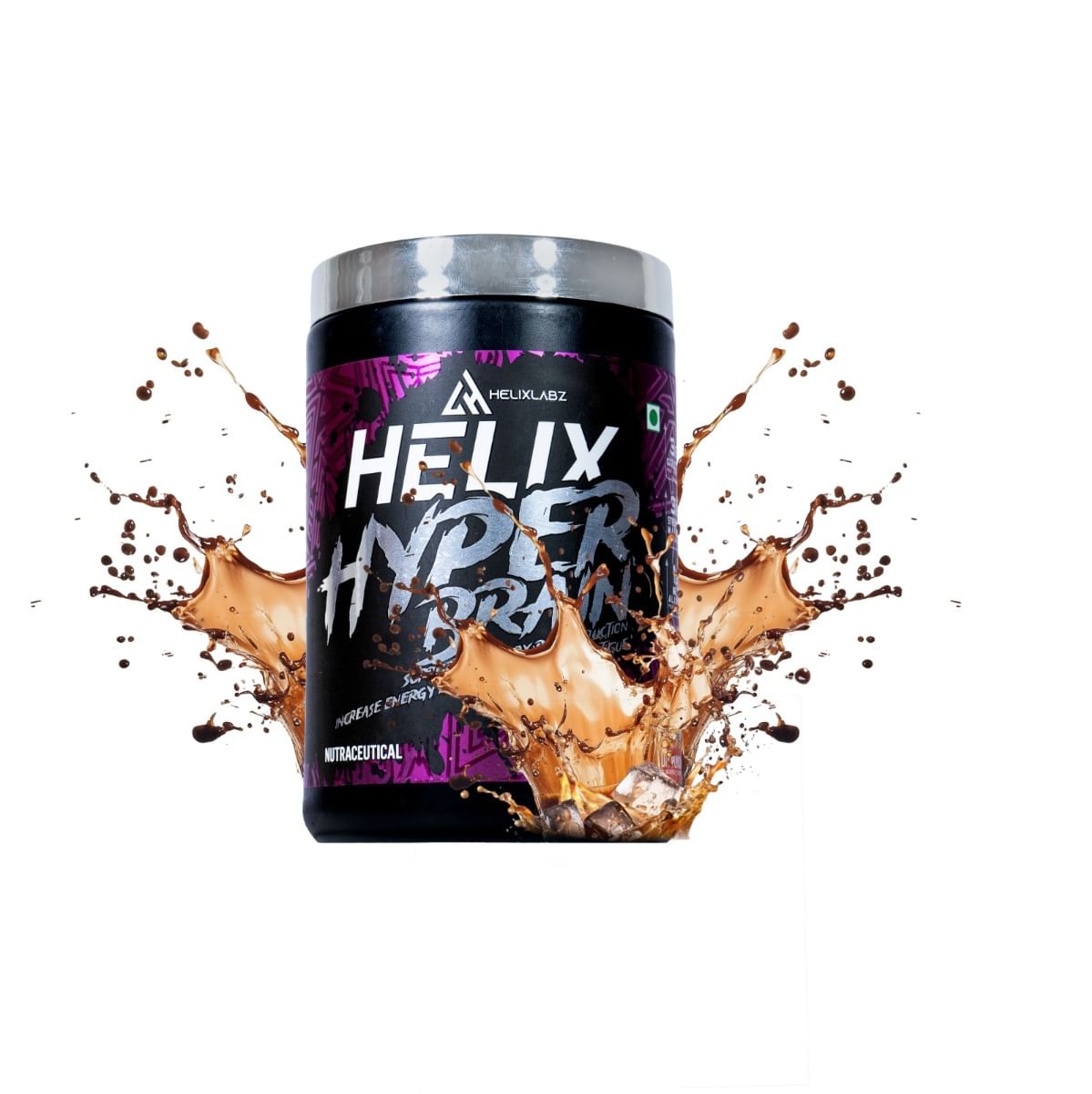 

Helixlabz Hyper Brain Preworkout Improve Muscle Growth |2000 Mg Caffein & Beta alanine 1000mg| Cola Soda | 180 Gm