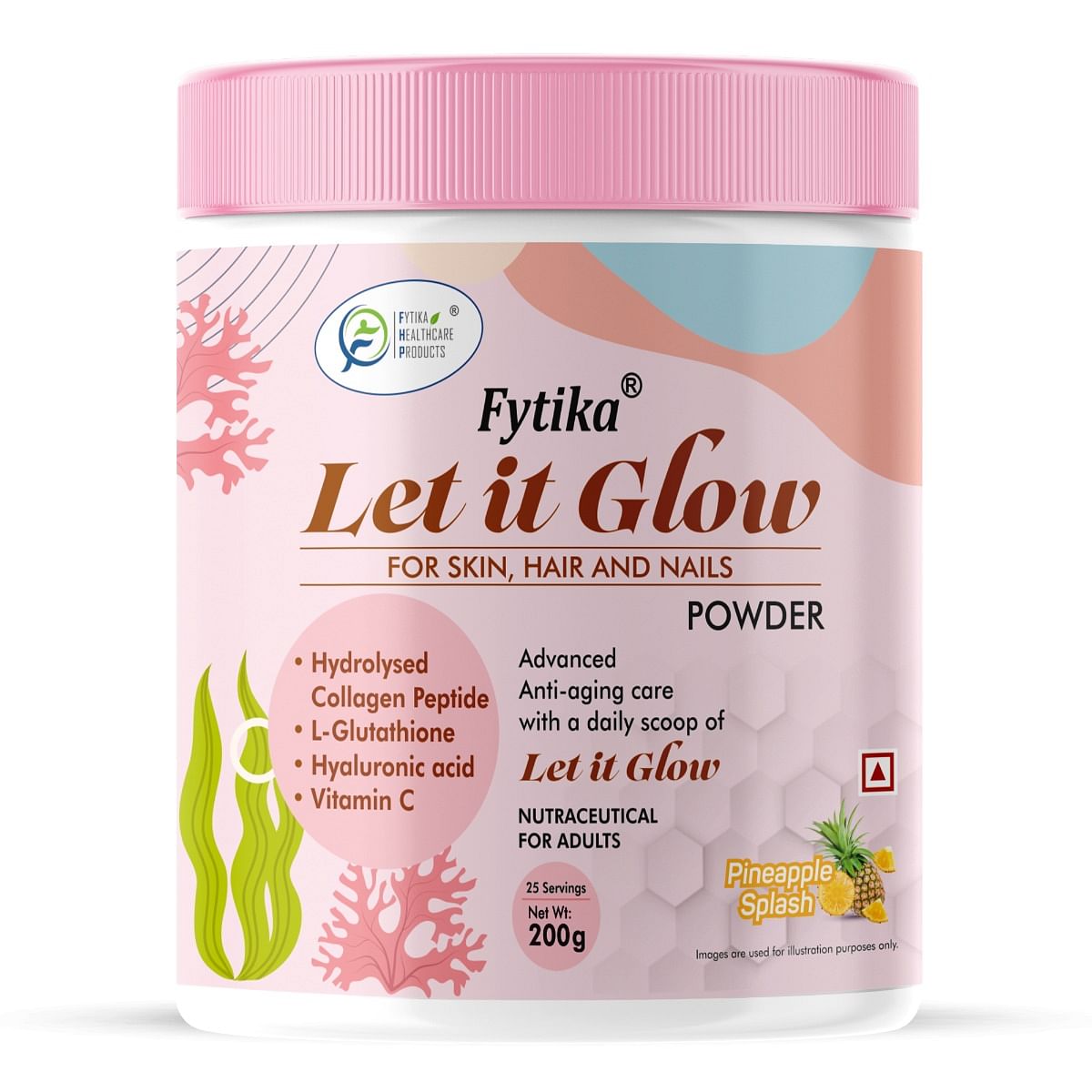 

Fytika Let It Glow Collagen for skin, hair and nails For men & women (Pineapple flavor) - 200g