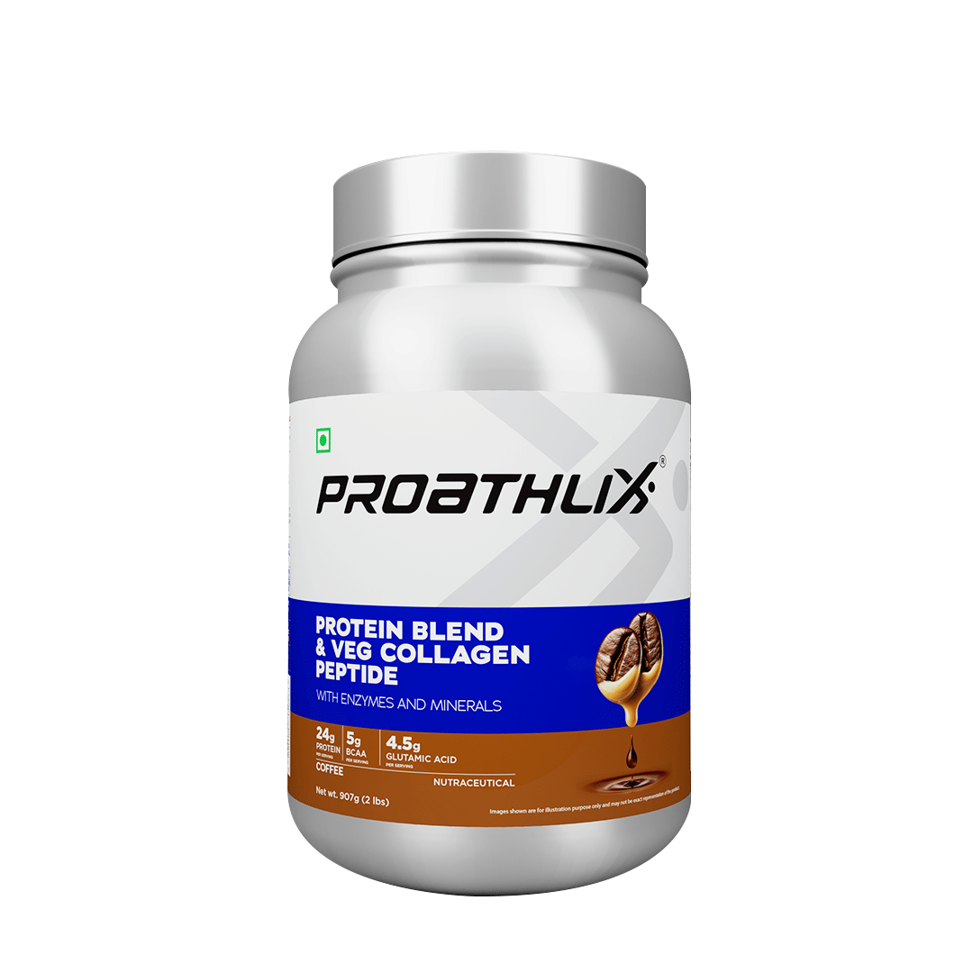 

Proathlix Protein Blend & Veg Collagen Peptide (24g Protein)- Coffee- 907g