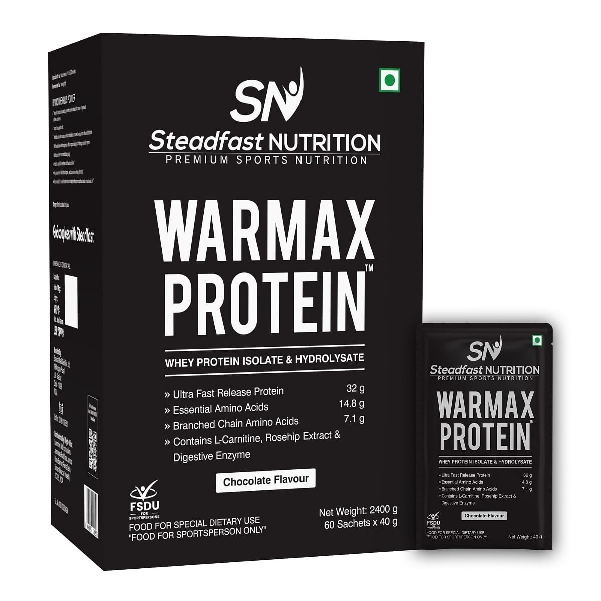 

Steadfast Nutrition Warmax Whey Isolate & Hydrolysate Protein Powder | 32g Ultra Fast Release Protein for Muscle Recovery with L-Carnitine, EAAs, B...