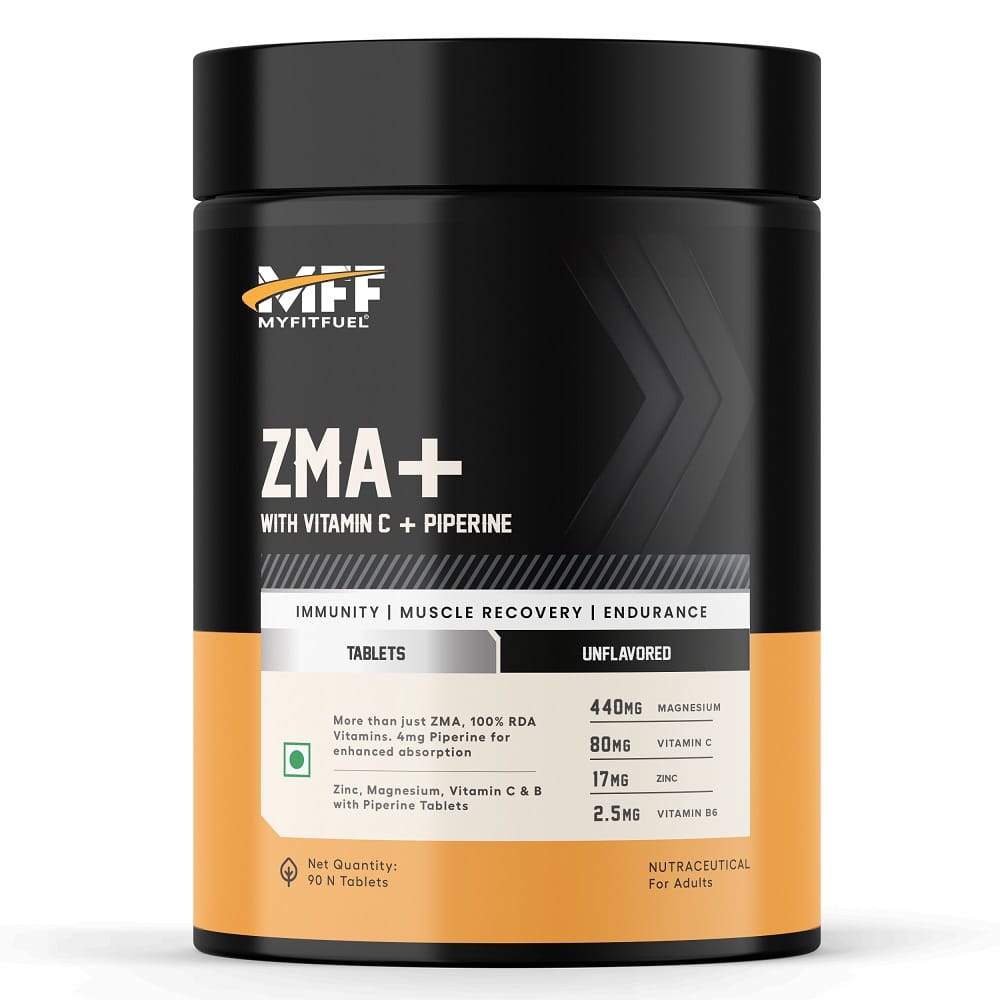 

MyFitFuel ZMA+ (Zinc, Magnesium, Vitamin B6, Vitamin C & Piperine 95%), 90 Capsules