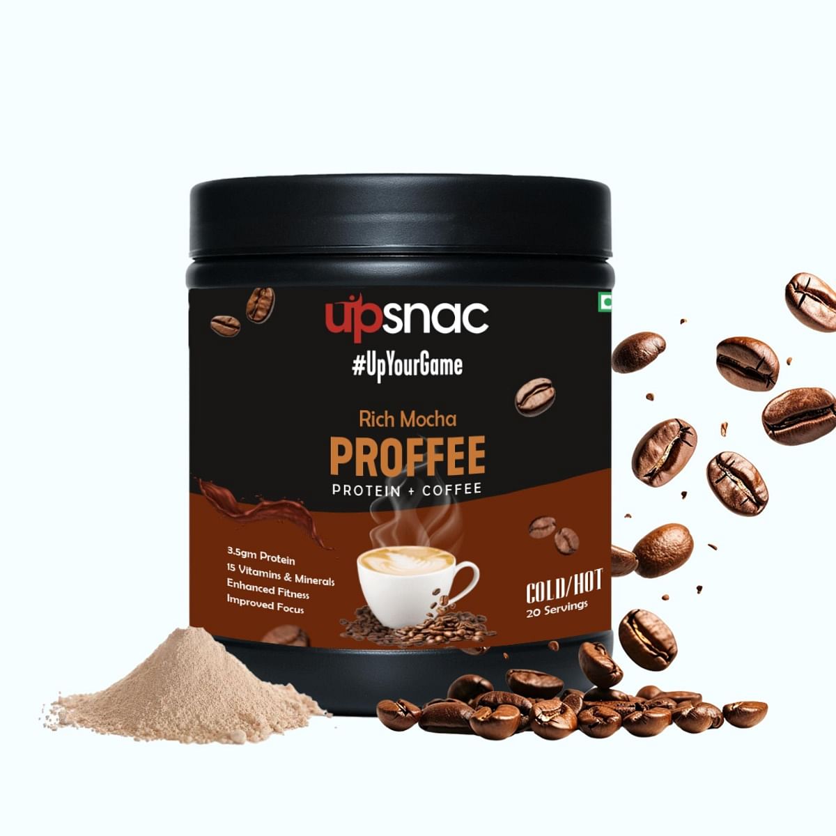 

Upsnac 100% Arabica Coffee with Protein and 15 Vitamins & Minerals (Rich Mocha) 250g