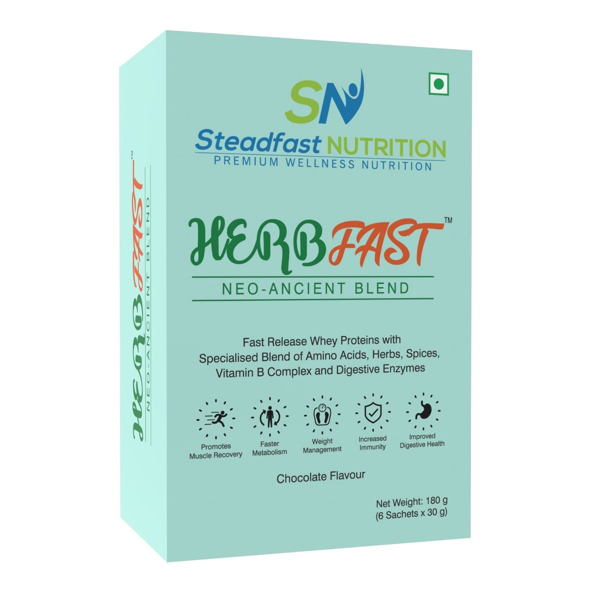 Steadfast Nutrition HerbFast Whey Protein Powder for Men & Women With Ashwaganda, Curcumin, Cinnamon | Muscle Building & Performance Enhancing Supplement Powder| Chocolate Flavour-picture-26