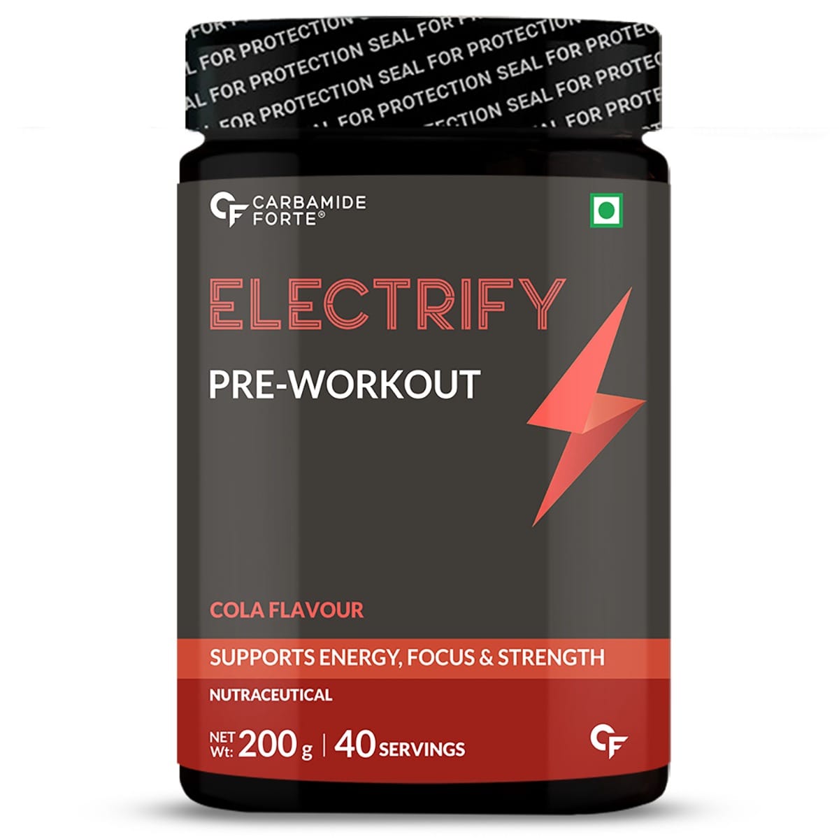 Carbamide Forte Pre-Workout Powder for Energy, Focus & Strength - 40 Servings - 200g