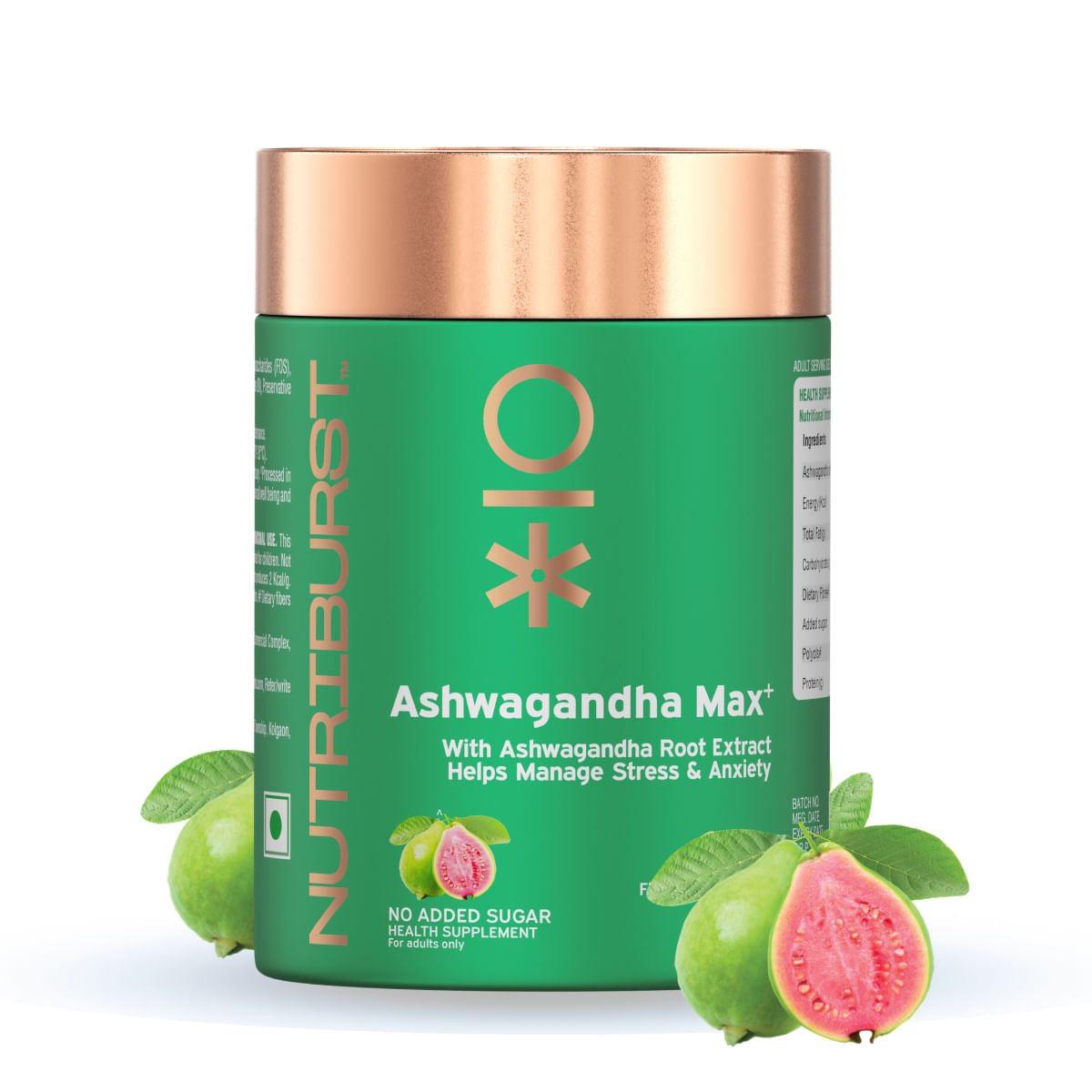

Nutriburst Ashwagandha Max 500mg Gummies for Stress and Anxiety Relief Vigour, Energy, Power & Stamina Relax Refresh Mind & Body Guava Flavor Gummi...
