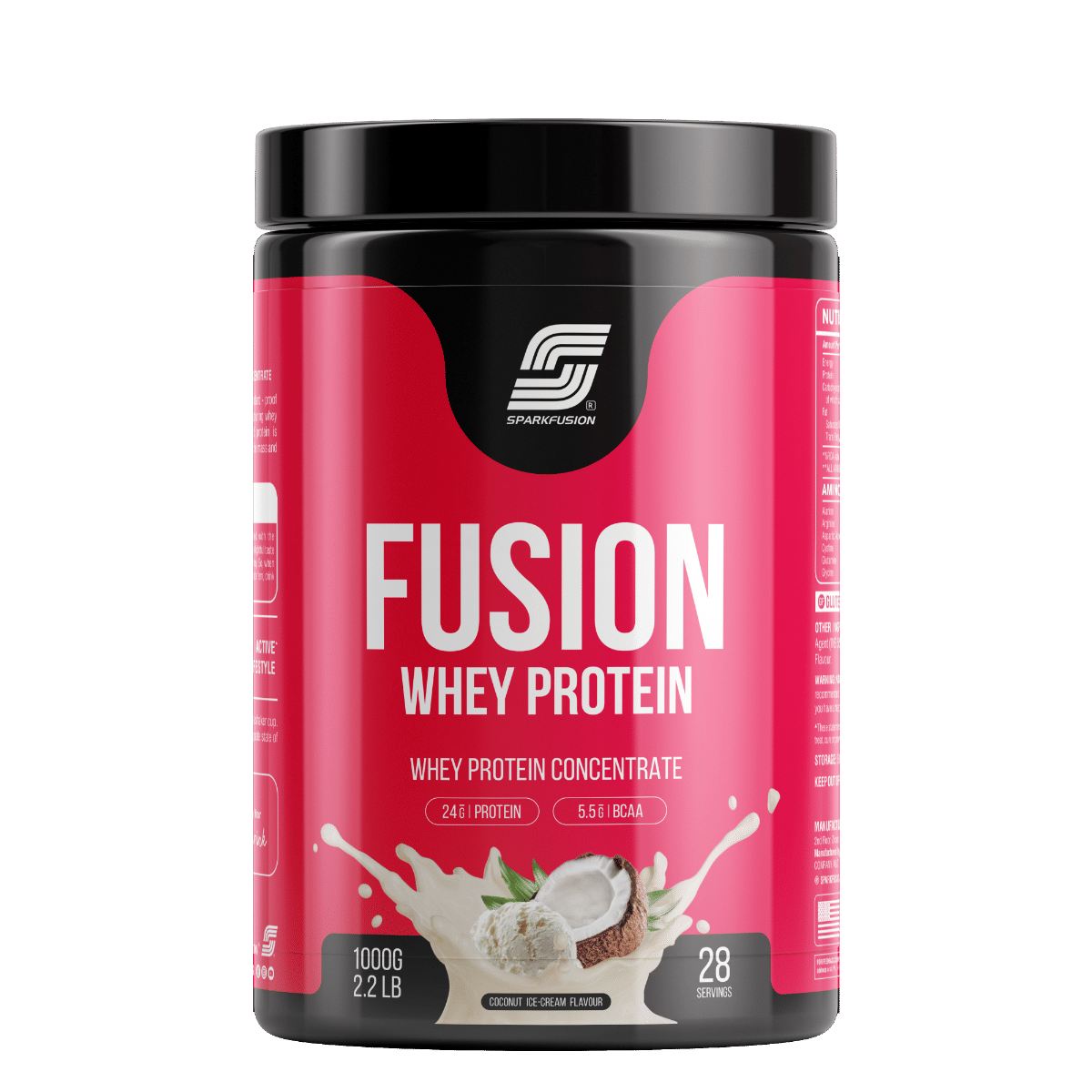 

Sparkfusion Fusion Whey Protein Concentrate Powder | 24g Protein,5.5g BCAA per Serving | For Muscle Recovery Workout Drink,Lean Muscle Growth | For...