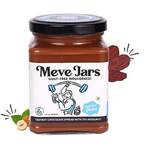 Meve Jars - Hazelnut Chocolate Spread with Dates | Vegan | 73% Hazelnut | No Prezervatives | Gluten Free | High in Protein (Creamy)