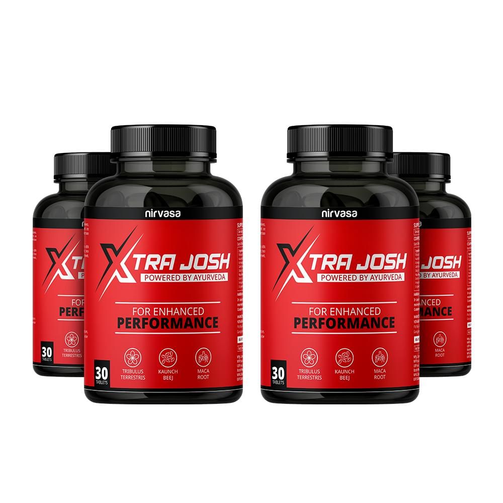 

Nirvasa Xtra Josh Tablets for Men with Natural Extracts of Tribulus terrestris, Kaunch Beej, etc| Improves Performance Support, Muscle Support & En...