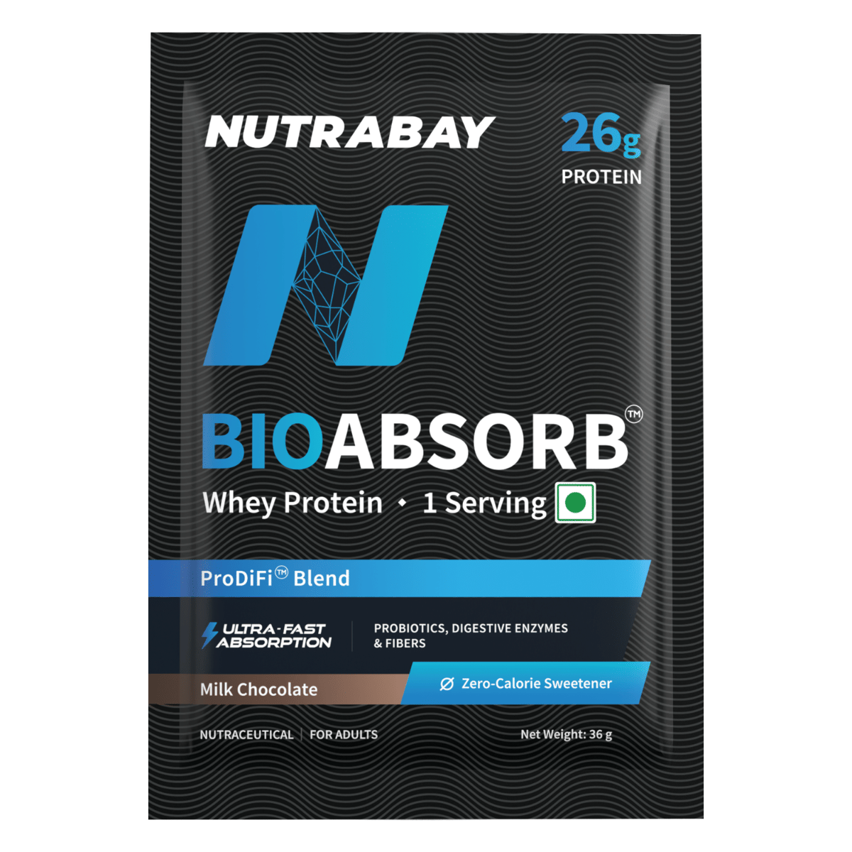 

Nutrabay BioAbsorb™ Whey Protein Powder - 36gm, Milk Chocolate
