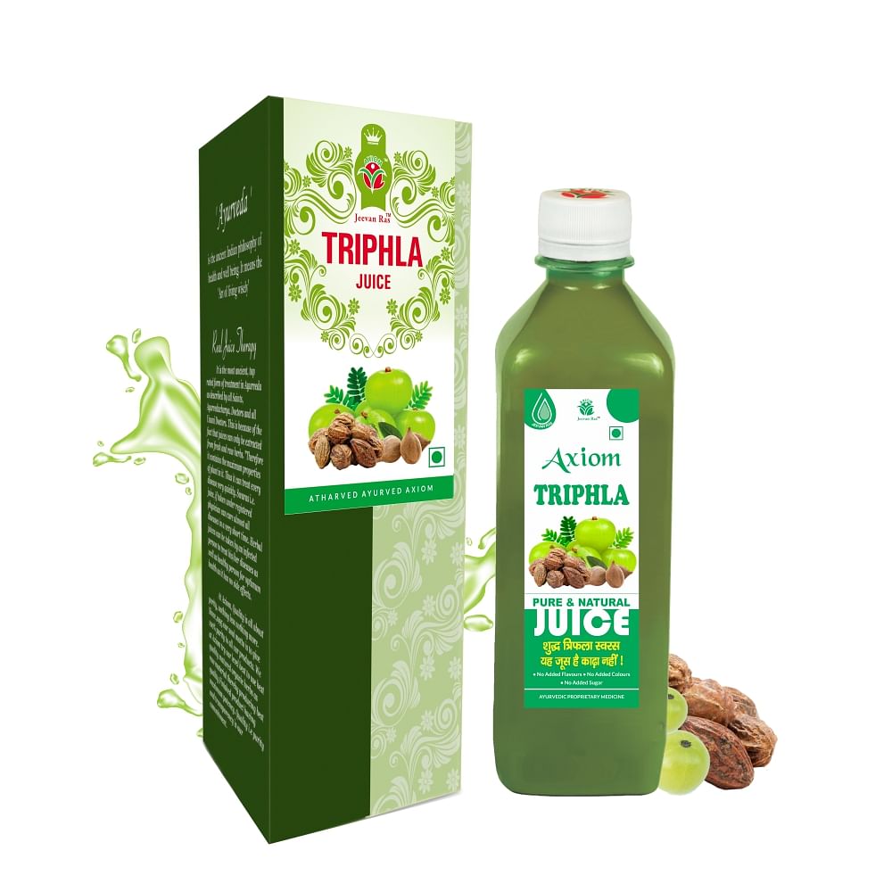 

Axiom Triphla Juice | Helpful for Relief Constipation and Digestive Problems| Manage High Blood Pressure - 500ML (Pack of 2)