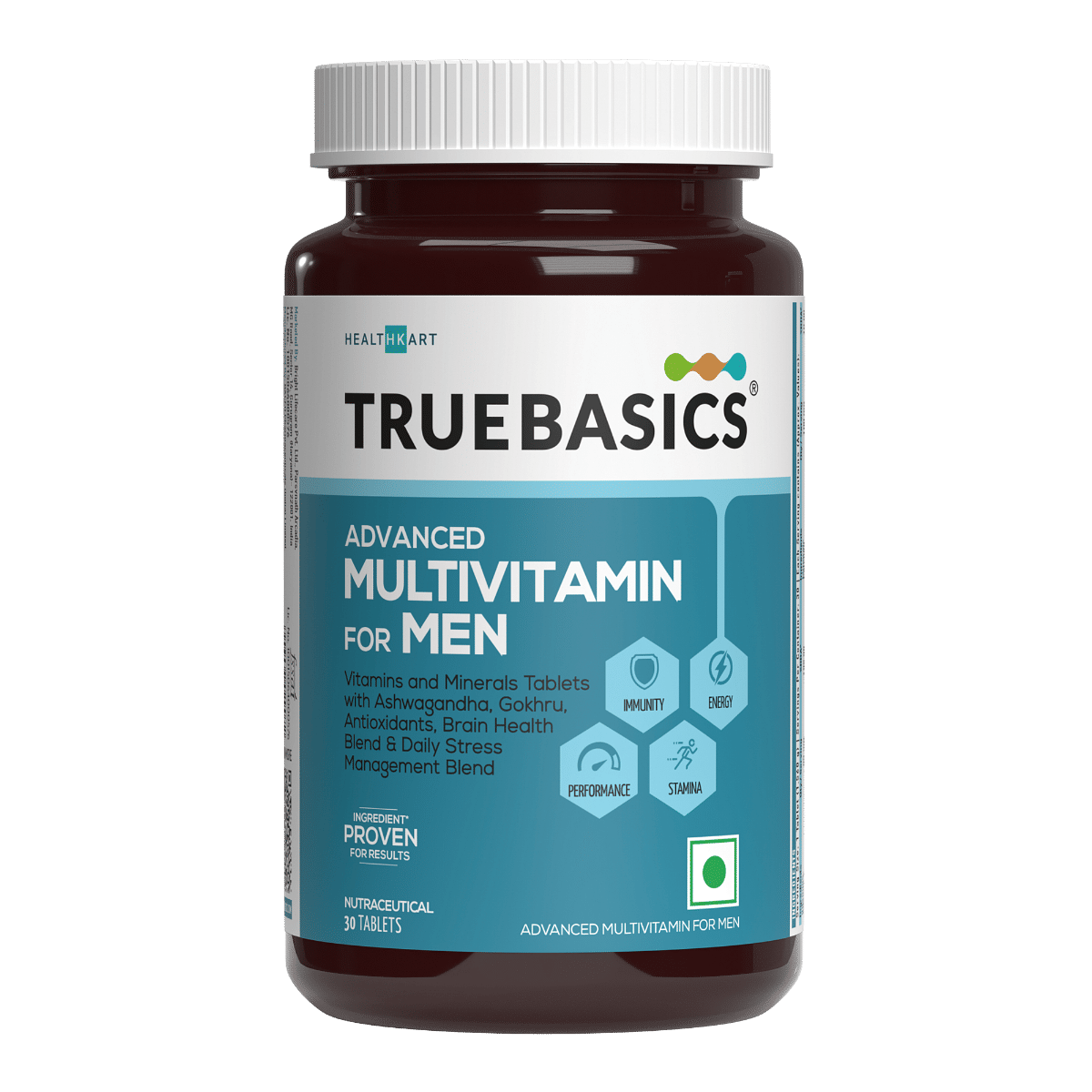 TrueBasics Advanced Multivitamin For Men|With Ashwagandha, Gokhru & Kawach, Vitamin D3 and Multiminerals | For Immunity, Energy, Strength & Stamina-picture-23