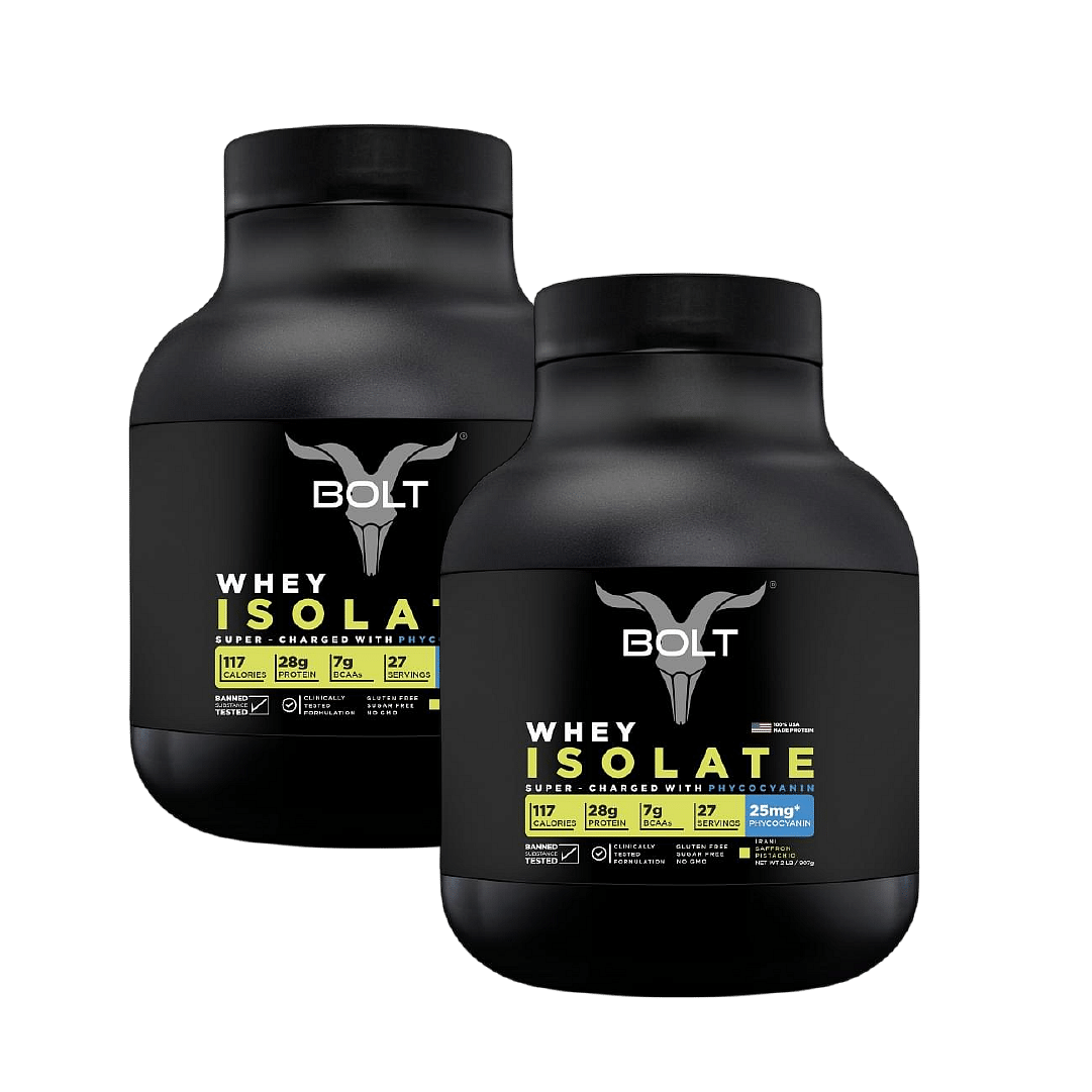 

Bolt 100% Whey Isolate Protein 907G | Saffron Pistachio | 27 Servings |28G Protein | 25Mg Phycocyanin | Performance Enhancer | Build Lean Muscles...