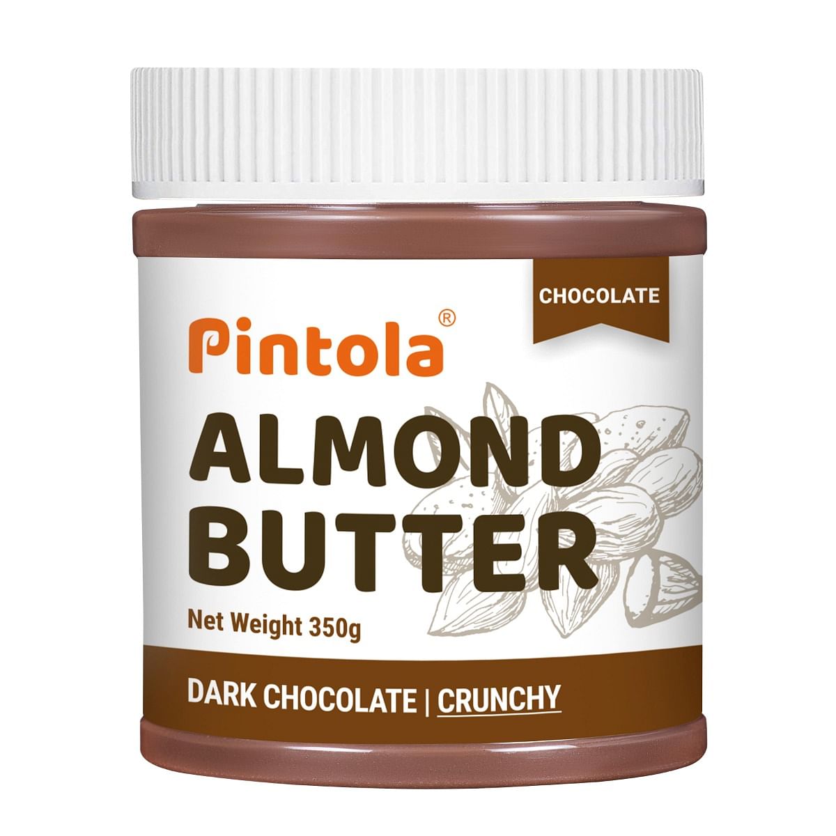 

Pintola Almond Butter Dark Chocolate Made With Roasted Almonds & Dark Chocolate Spread| Rich in Fiber & Protein | Non GMO, Gluten Free, Cholesterol...