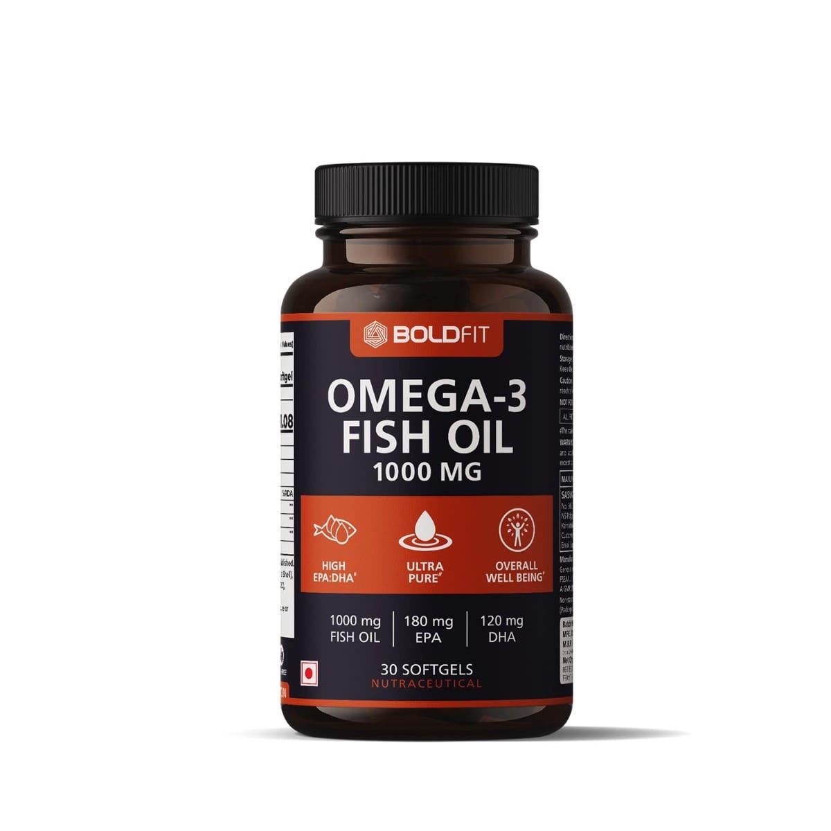 Boldfit Fish Oil Capsules Fish Oil Omega 3 Capsules for Men and Women Omega 3 Capsules Omega 3 Fish Oil 180mg EPA & 120mg DHA Fish Oil for Immunity, Brain, Bones & Joint Support-image-9