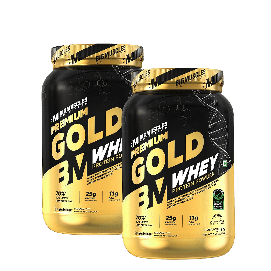 

Bigmuscles Nutrition Premium Gold Whey | Informed Choice Uk Certified | Isolate Whey Protein Blend | 25G Protein | 11G Eaa | Prohydrolase Enzyme Te...