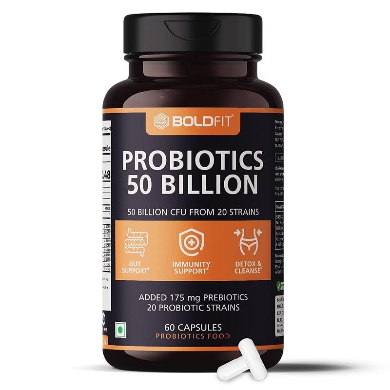 

Boldfit Probiotics Gut Health Supplement 50 Billion CFU For Men & Women with 16 Strains & Prebiotics - Supports Digestion, Immunity Support, Detox ...