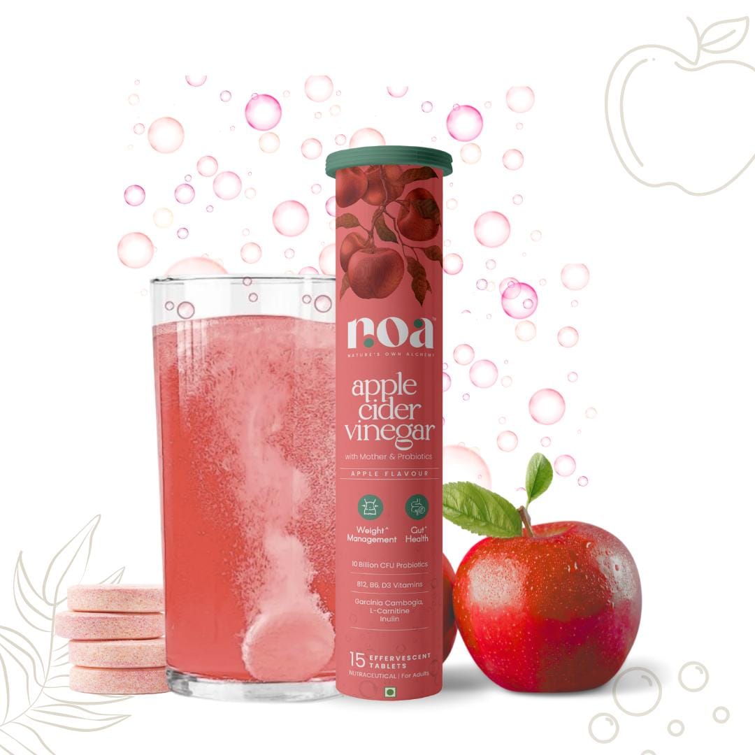Noa Apple Cider Vinegar Effervescents with Probiotics & Prebiotics for Gut Health, Weight Management, 10 Billion CFU, Vitamins B12, B6, D3, L-Carnitine, Garcinia Cambogia (Apple) Noa Apple Cider Vinegar Effervescents with Probiotics & Prebiotics for Gut Health, Weight Management, 10 Billion CFU, Vitamins B12, B6, D3, L-Carnitine, Garcinia Cambogia (Apple)