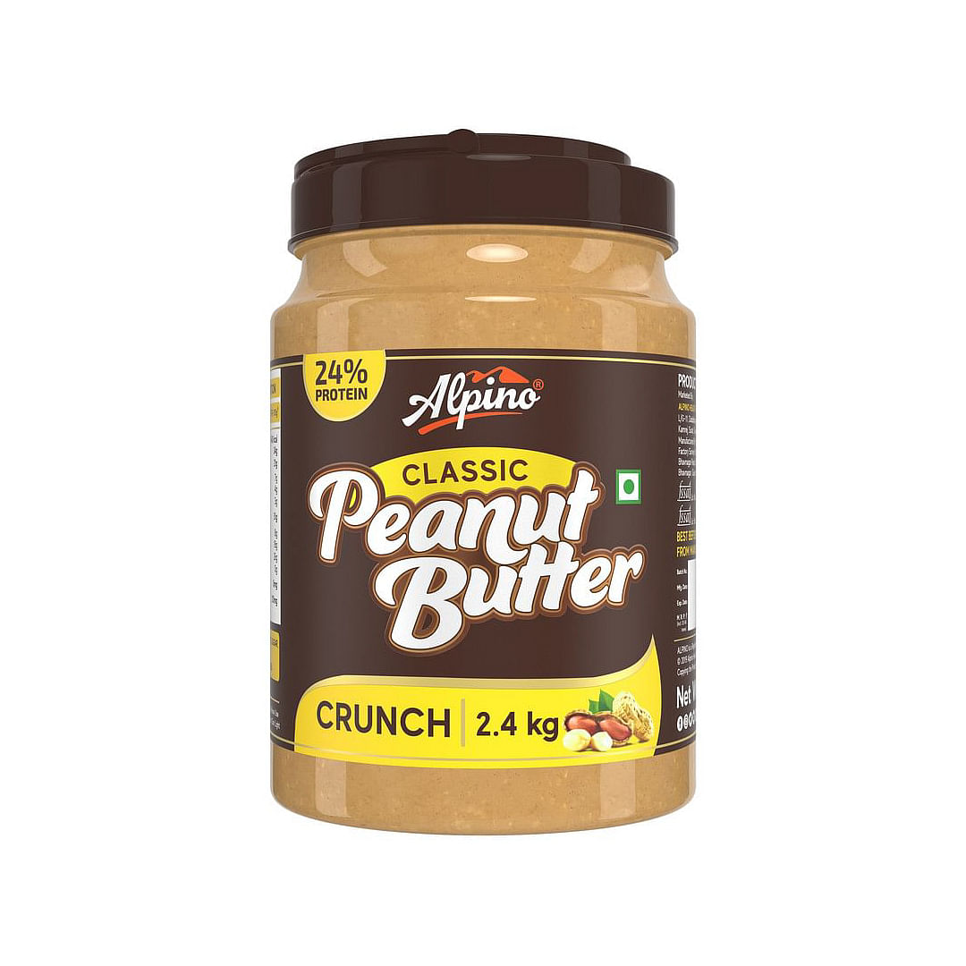 Alpino Classic Peanut Butter Crunch 2.4 KG | 90% Roasted Peanuts | High ...