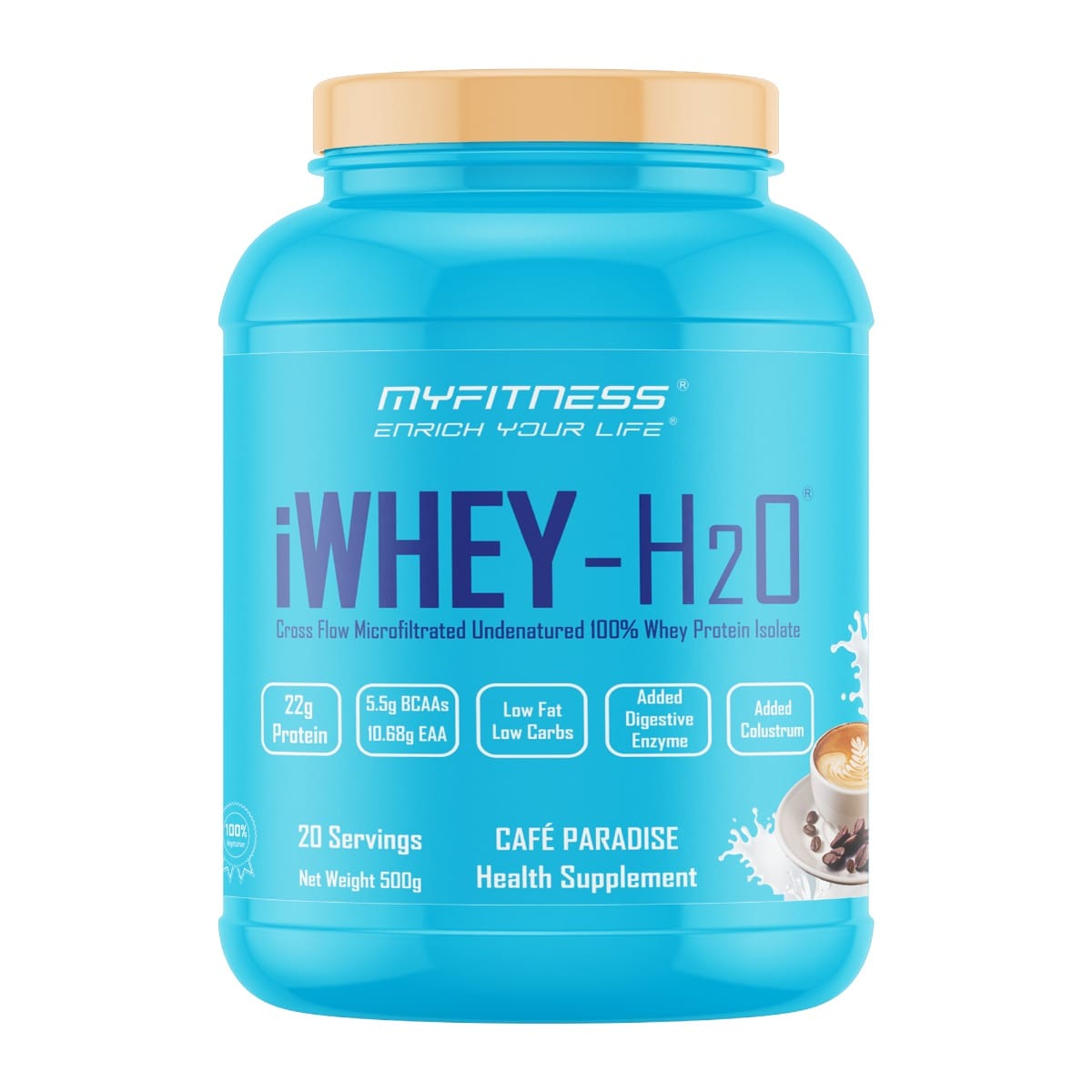 

MYFITNESS ® iWHEY- H2O Cafe Paradise 500g