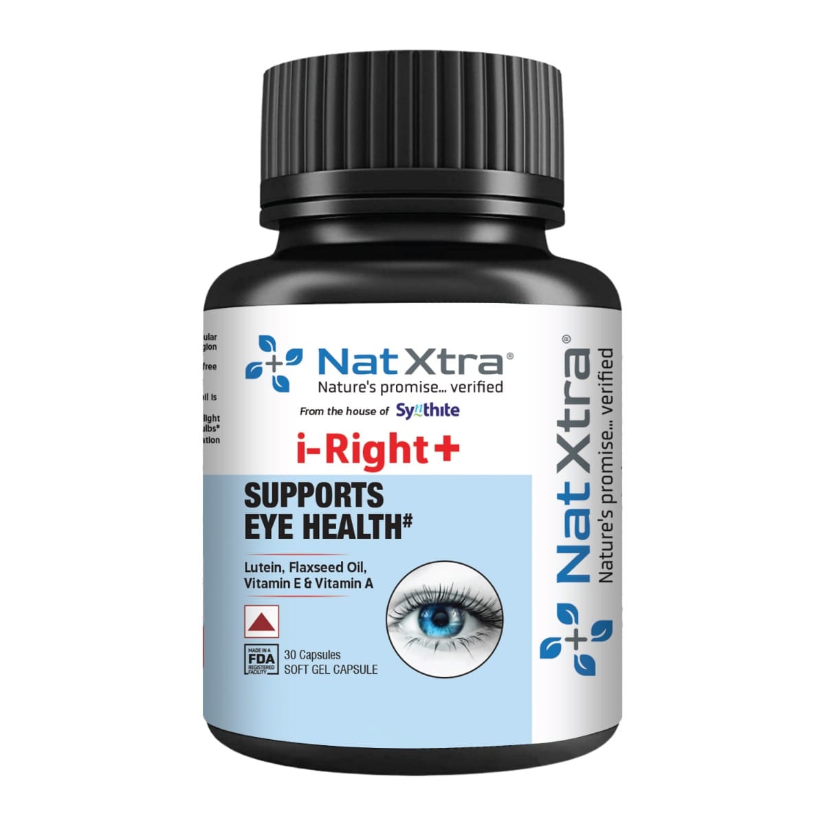 

Natxtra i-Right+ | Eye Health & Vision Support | Helps Reduce Dryness, Combat Eye Strain & Improve Clarity | 30 Veg Capsules