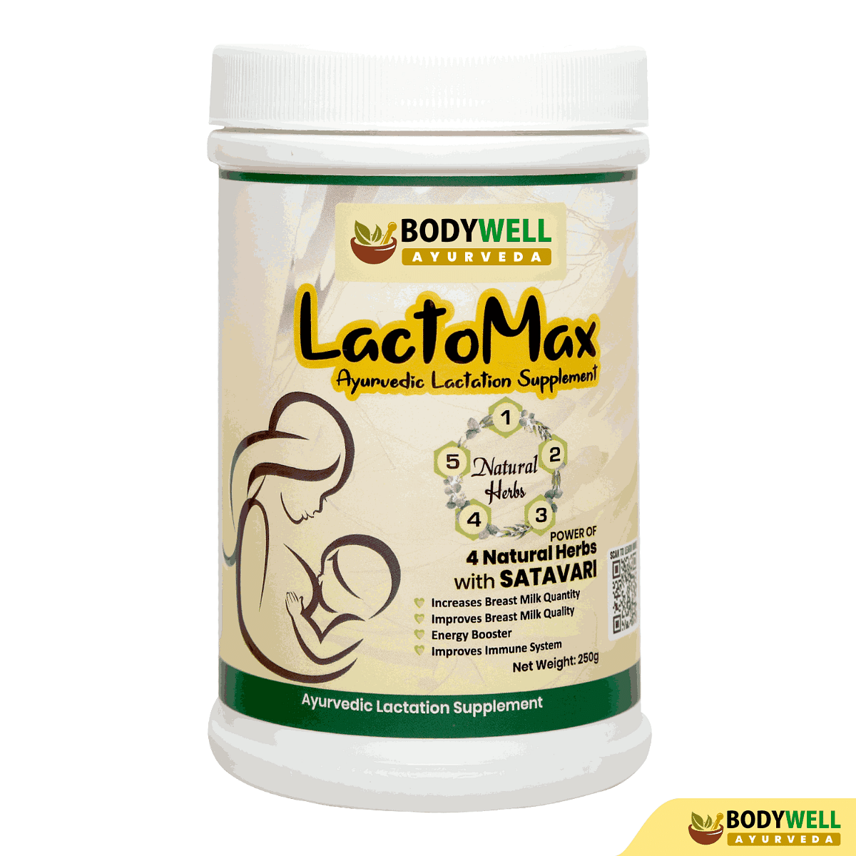 

BODYWELL Lactomax | Lactation Supplement | Improves Breast Milk Quality | Increases Breast Milk Quantity | Shatavari with 4 natural herbs | 100g