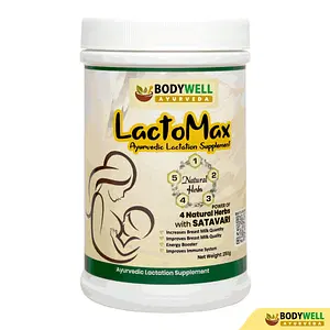 BODYWELL Lactomax | Lactation Supplement | Improves Breast Milk Quality | Increases Breast Milk Quantity | Shatavari with 4 natural herbs