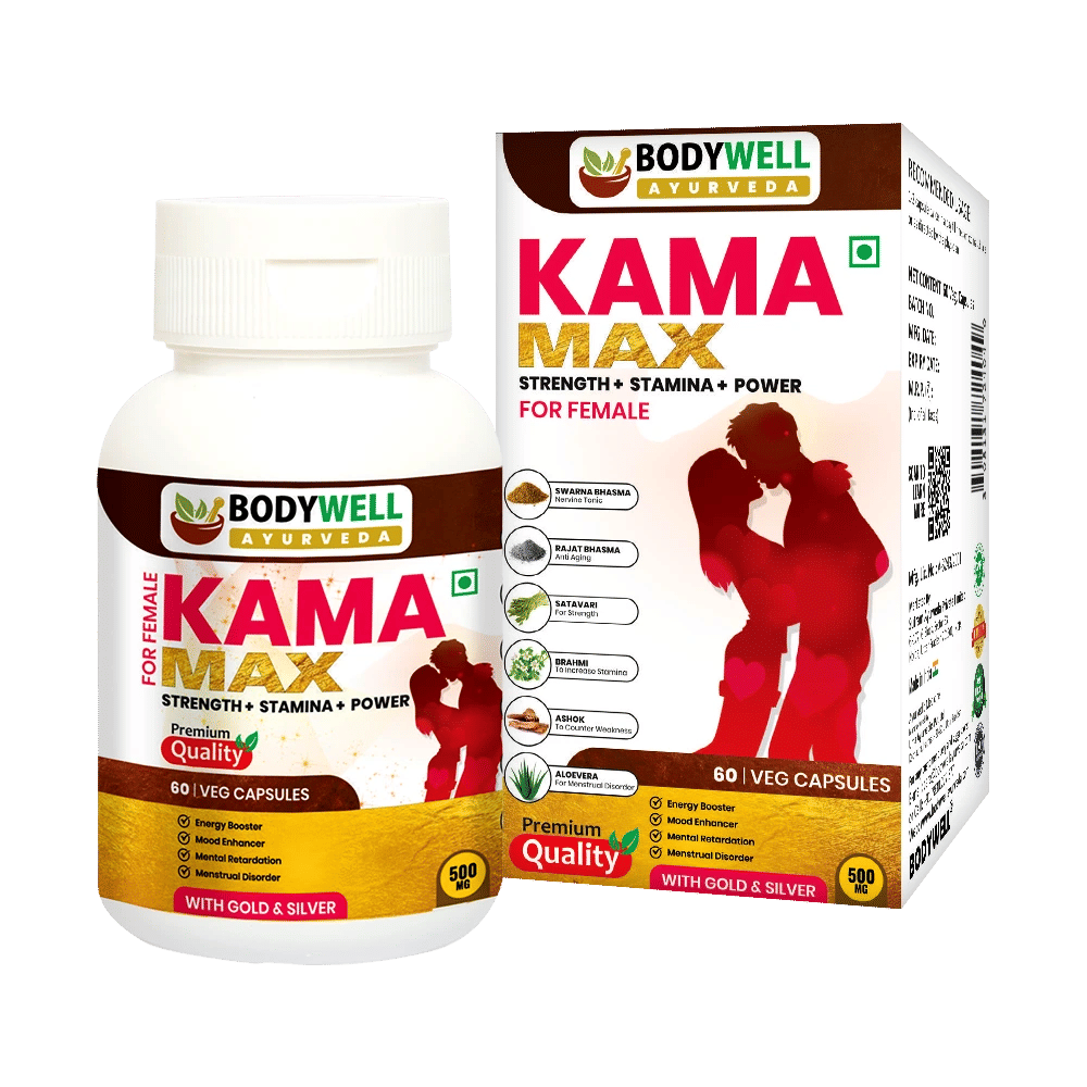 BODYWELL KamaMAX Female with GOLD | Prepared From Pure Herbs For Strength, Stamina & Energy | 500 mg