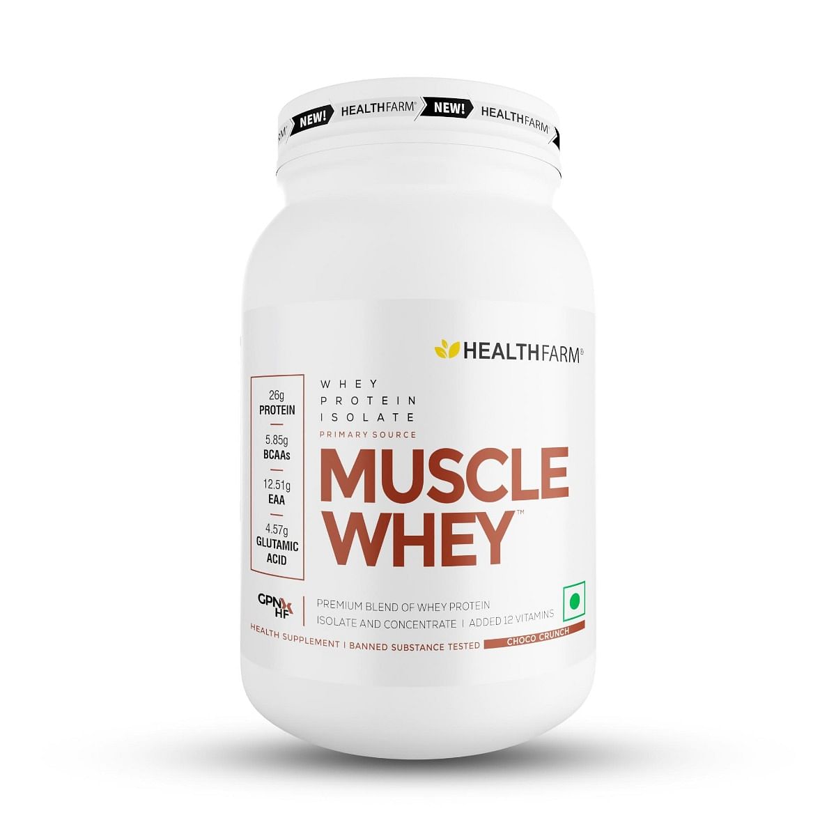 

Healthfarm Muscle Whey protein (Choco Crunch, 1kg)