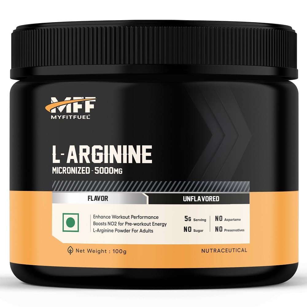 

MyFitFuel L-Arginine 100 gm (0.22 lbs) Unflavoured