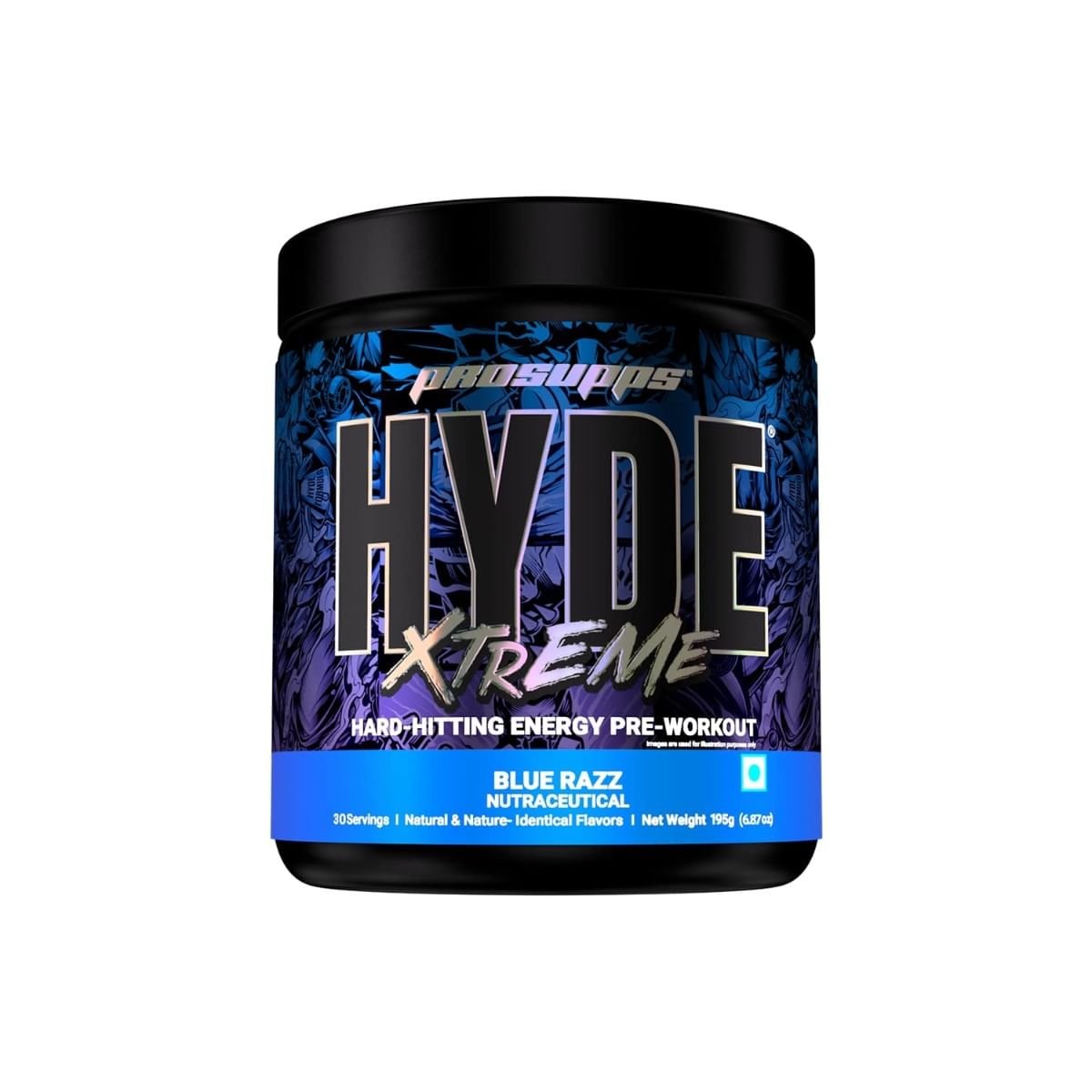 

Prosupps Hyde Hard Hitting Energy Pre - Workout [30 Servings,blue razz]