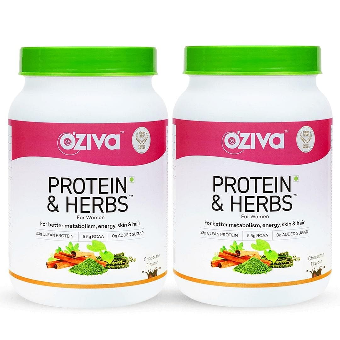 

OZiva Protein & Herbs for Women to Reduce Body Fat, Manage Weight & Metabolism | Protein Powder for Women with 23g Whey Protein, No Added Sugar, Ce...