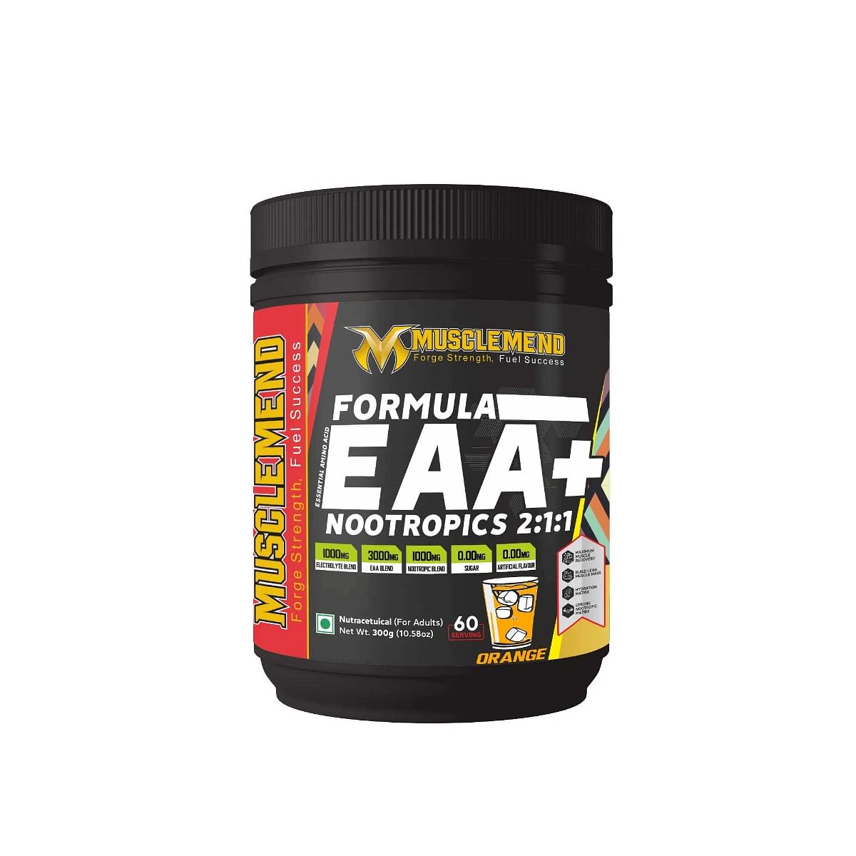 

MUSCLEMEND FORMULA EAA+NOOTROPICS | EAAs+BCAAs POWDER (Orange) 300g