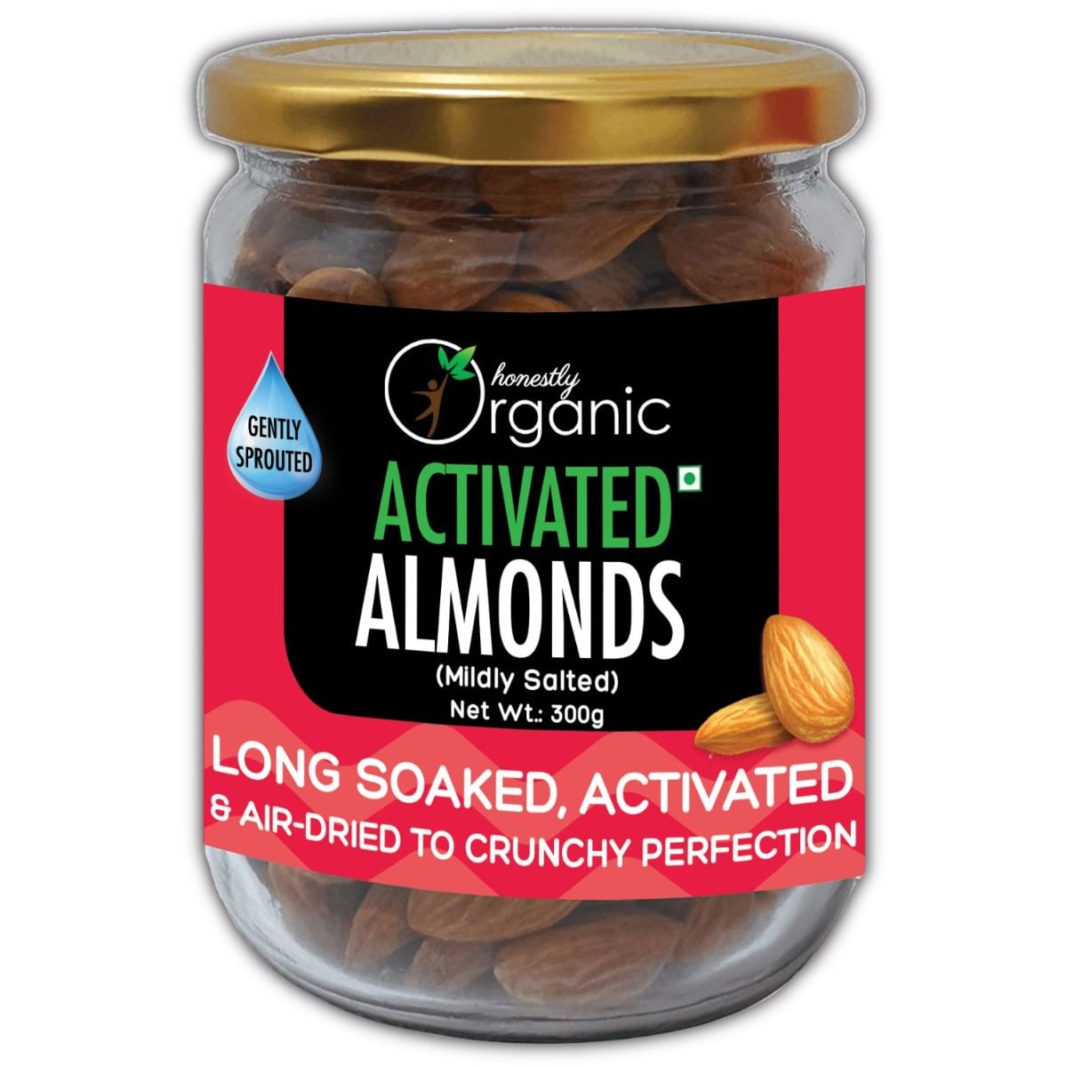 

Honestly Organic Activated Almonds - Mildly Salted, Long Soaked & Air Dried to Crunchy Perfection, Easier to digest & more nutrient-dense anytime s...