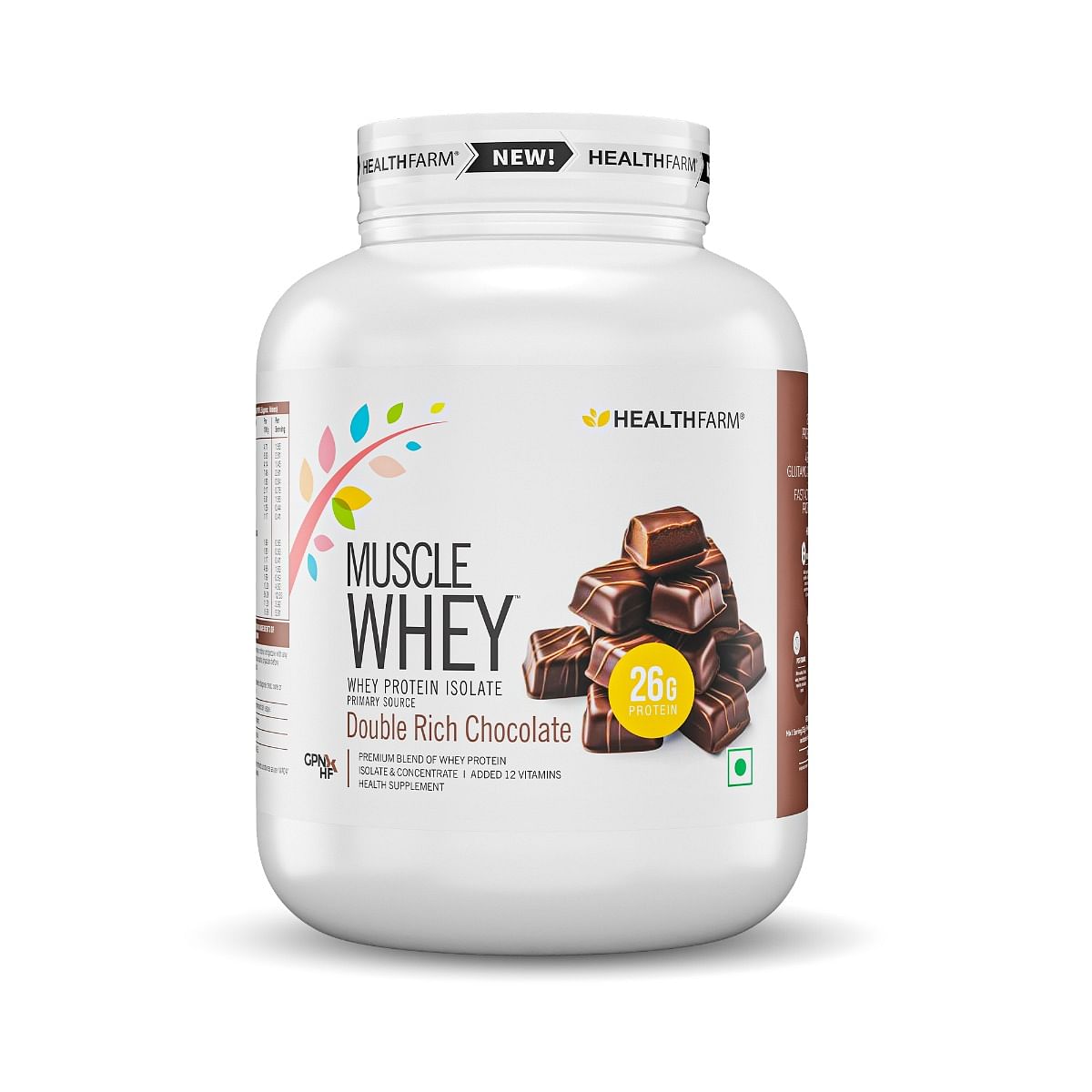 

HEALTHFARM Muscle Whey Protein Double Rich Chocolate 1.81kg