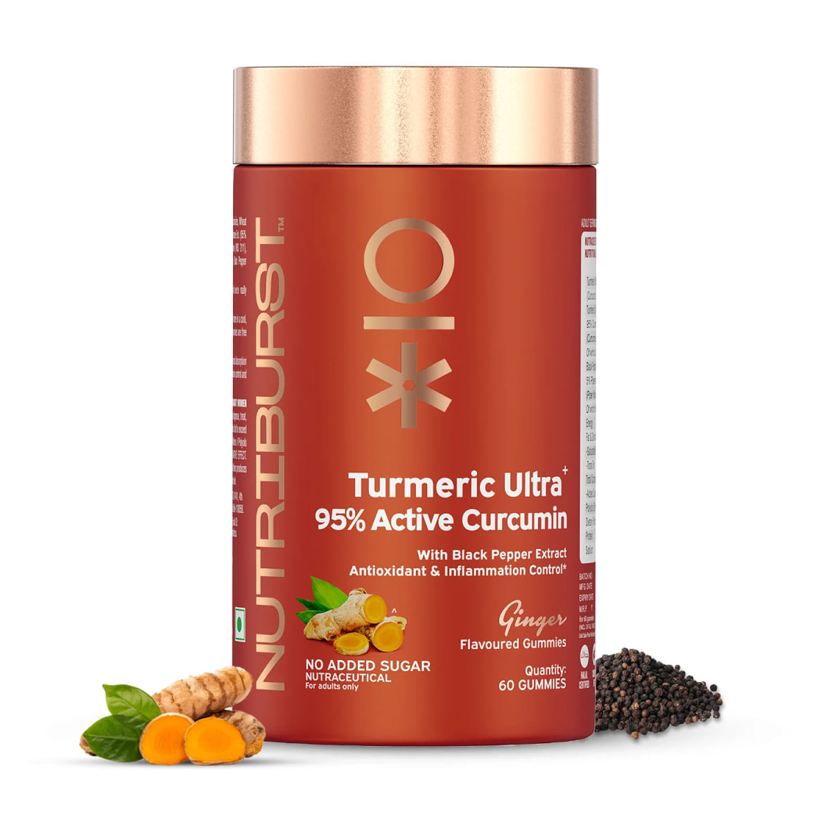 

Nutriburst Turmeric Ultra Gummies with 95% Active Curcumin 800mg & Black Pepper Gummies Joint Health & Gut Health Management Anti-inflammatory & Di...