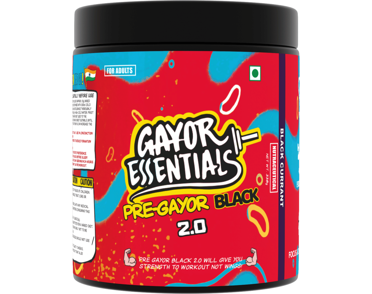 

Gayor Essentials Pre Gayor Black 2.0 Optimally Dosed Advanced Pre Workout 10 g Citrulline Malate 6 g Beta Alanine 300 mg Caffeine L-Theanine Energy...