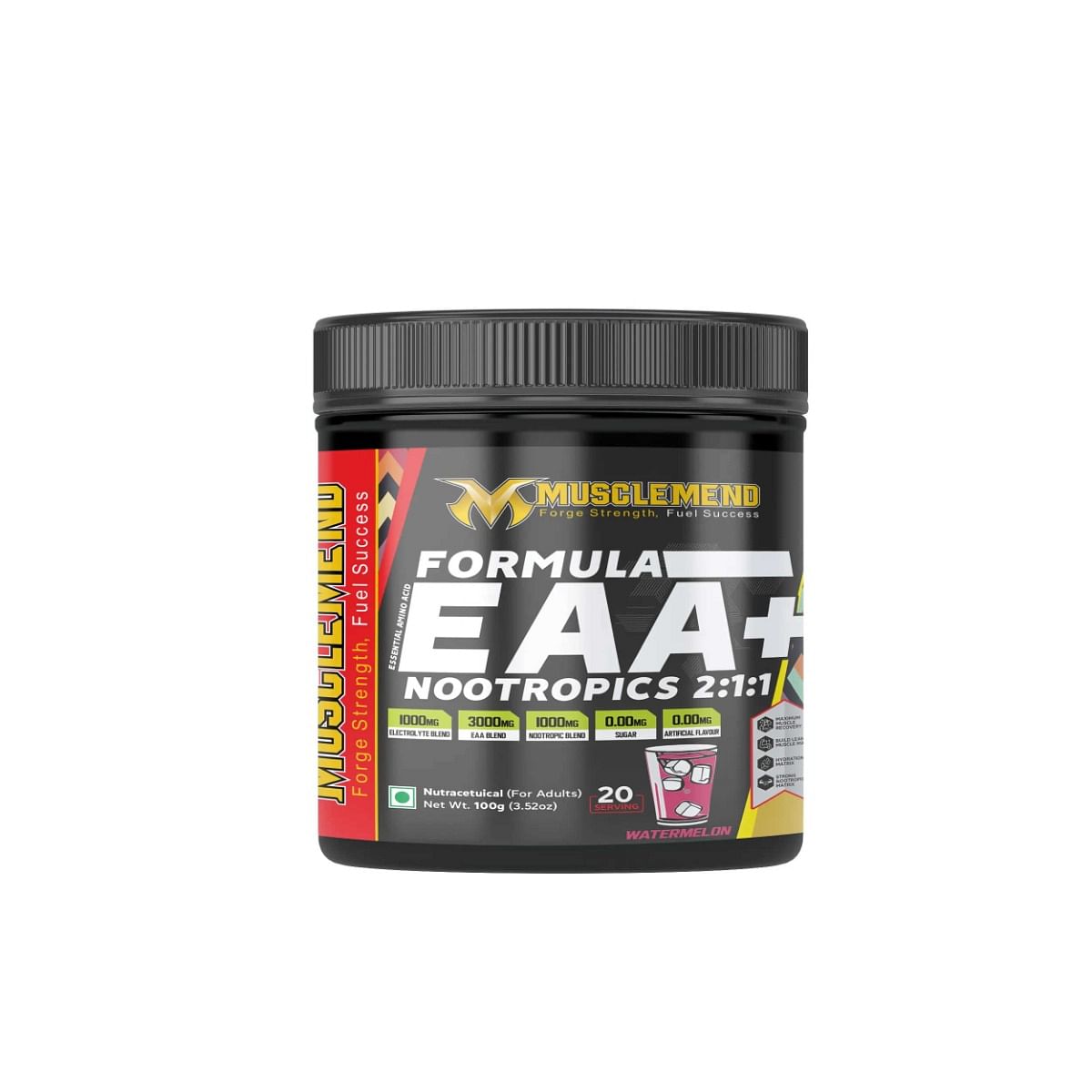 

MUSCLEMEND FORMULA EAA+NOOTROPICS | EAAs+BCAAs POWDER (Watermelon) 100g
