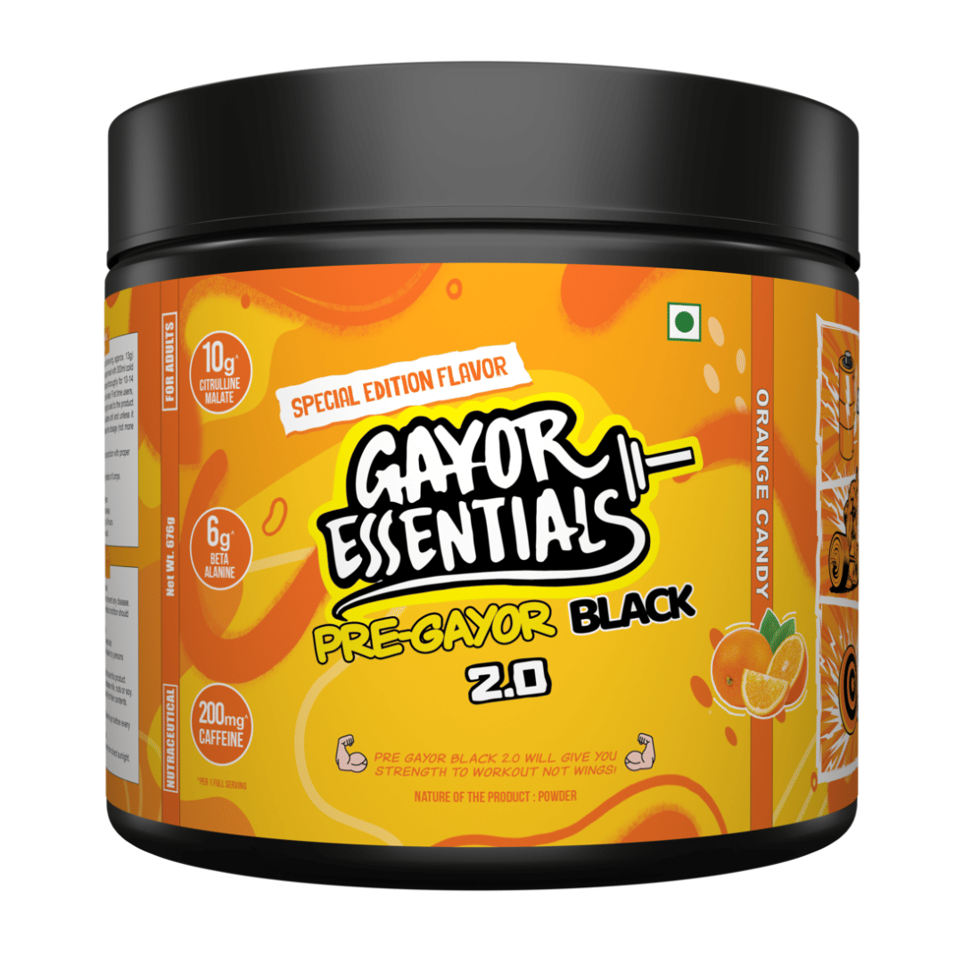 

Gayor Essentials Pre Gayor Black 2.0 Optimally Dosed Advanced Pre Workout 10 g Citrulline Malate 6 g Beta Alanine 200 mg Caffeine L-Theanine Energy...