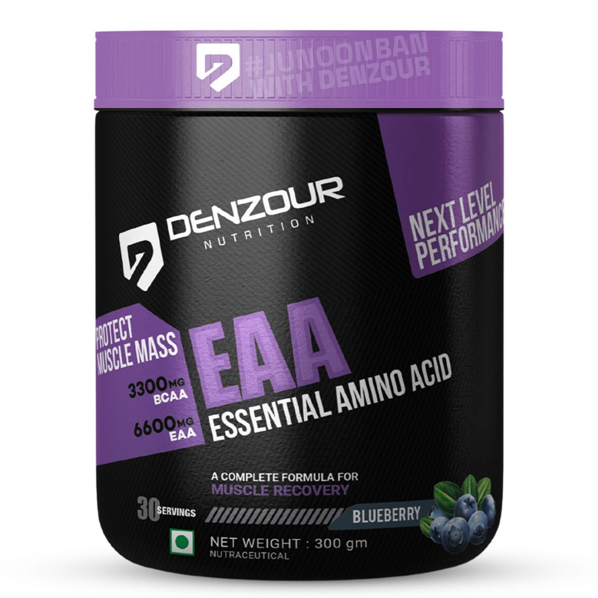 DENZOUR NUTRITION EAA Powder| Sugar Free Intra/Post Workout Drink | 6600mg EAA & 3300mg BCAA | 2:1:1 Ratio | All 9 Essential Amino Acids | Supports Muscle Recovery & Hydration | 300g (30 Servings)-image-17