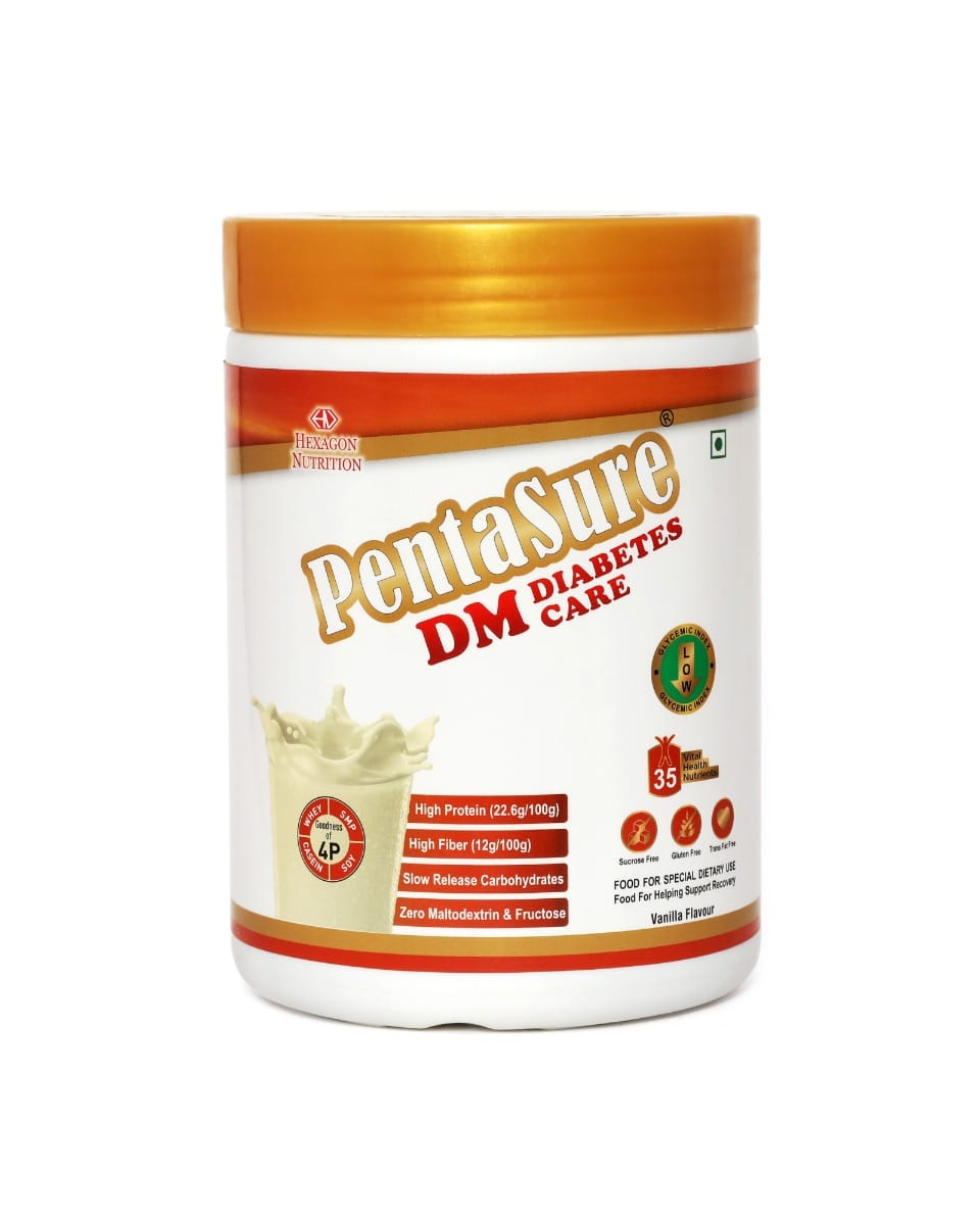 Pentasure DM Diabetes Care Nutrition Drink To Help Manage Blood Sugar Levels| Vanilla Flavor | 4 Proteins| High Fiber & Zero Maltodextrin-image-4