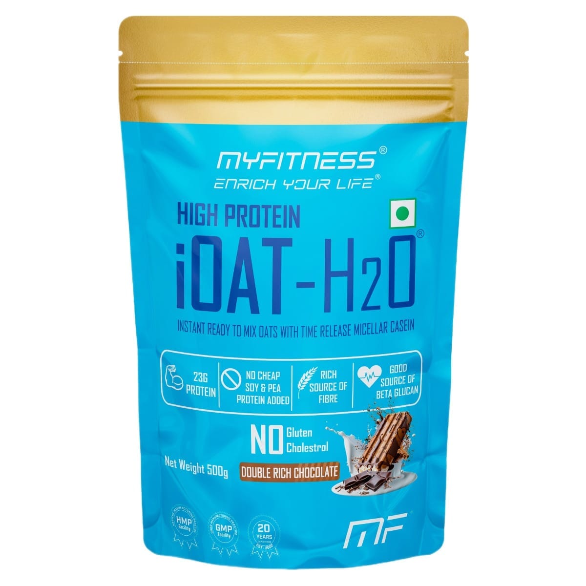 

MYFITNESS ® Enrich Your Life Enrich Your Life High Protein iOAT H2O, Double Rich Chocolate 500g