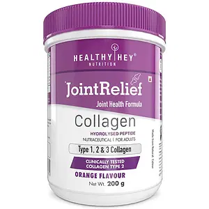 HealthyHey Nutrition JointRelief Collagen Peptide Type 1, 2 & 3 (Hydrolysed) with Glucosamine, Chondroitin, MSM- Support Joint and Cartilage Health