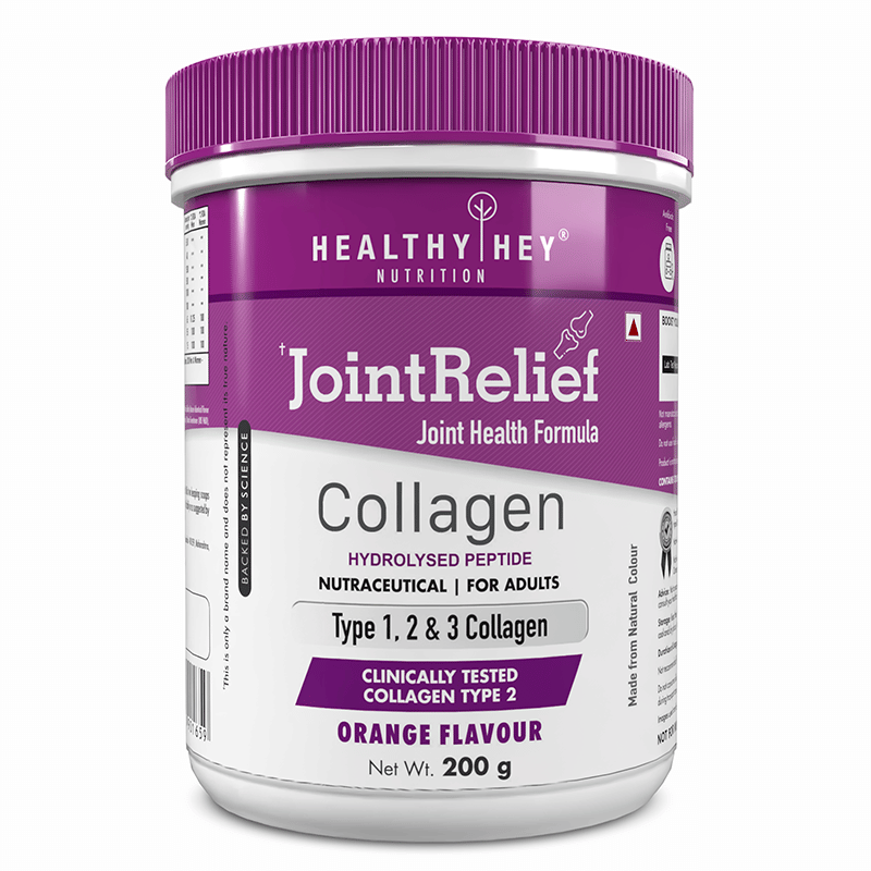 

HealthyHey Nutrition JointRelief Collagen Peptide Type 1, 2 & 3 (Hydrolysed) 200g (Orange)