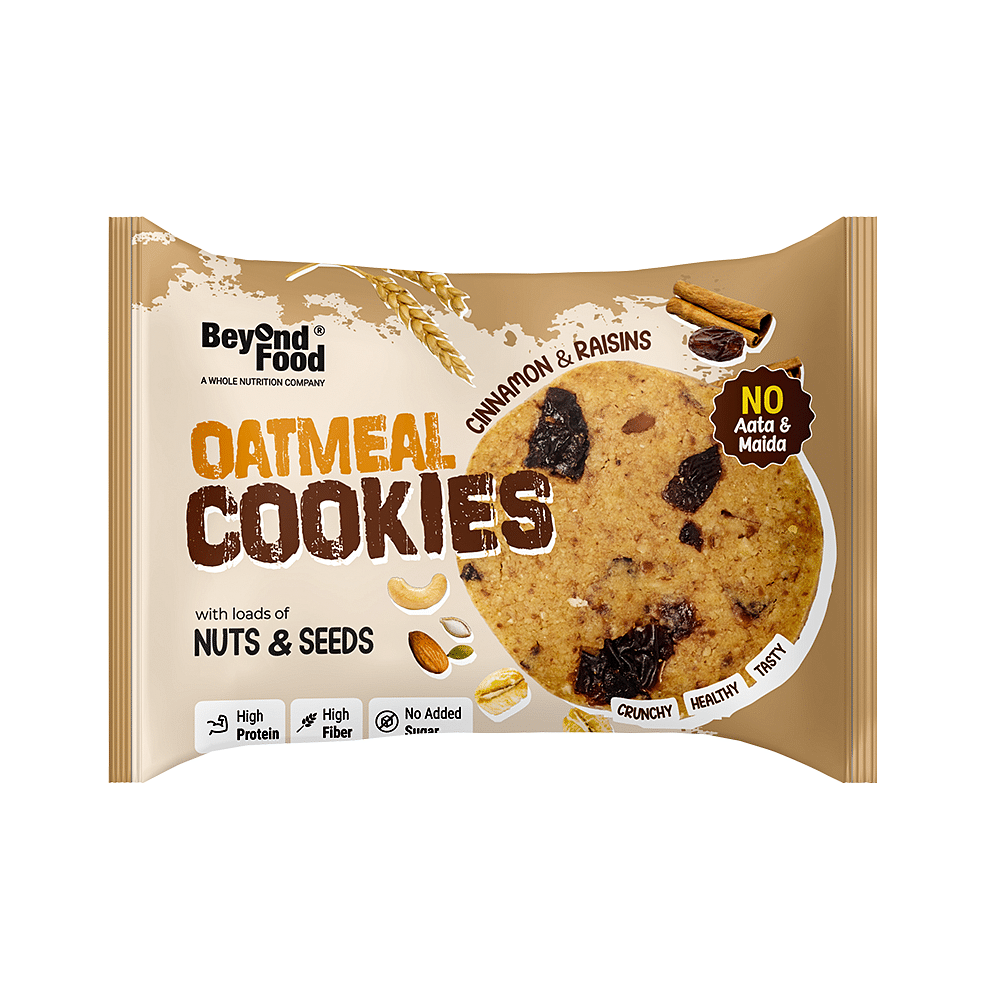

Beyond Food Oatmeal Cookies - Cinnamon & Raisins (Pack of 12)