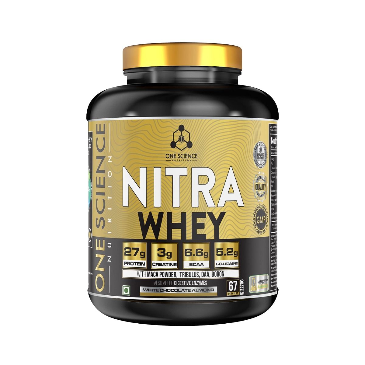 

One Science Nutrition (OSN) Nitra Whey - DAA, Tribulus Terrestis, Maca powder and Boron & Creatine Monohydrate | 27g Protein, 3g Creatine, 5.2g Glu...