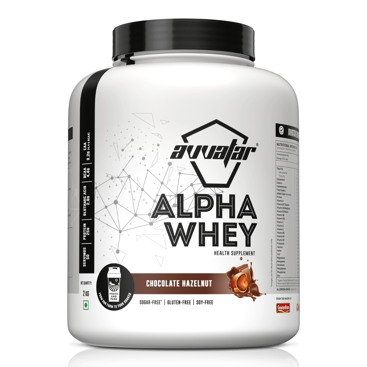 

Avvatar Alpha Whey | 2 Kg | Chocolate Hazelnut Flavour