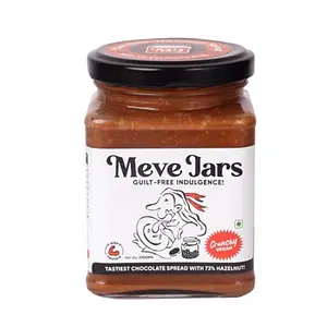 Meve Jars - Hazelnut Chocolate Spread | Vegan | No Preservatives | Gluten Free | High in Protein (Crunchy)