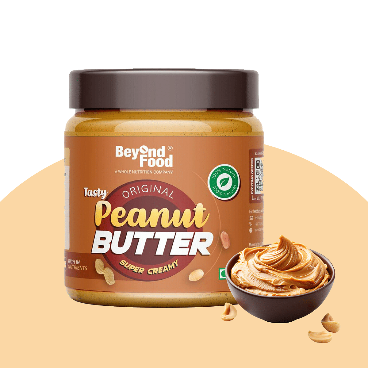 

Beyond Food Peanut Butter - Super Creamy (500gm)