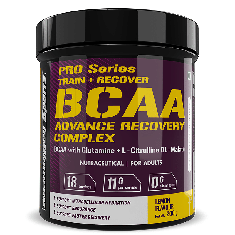 

HealthyHey Sports BCAA with L-Glutamine & L-Citrulline DL-Malate, Lemon - 200 g